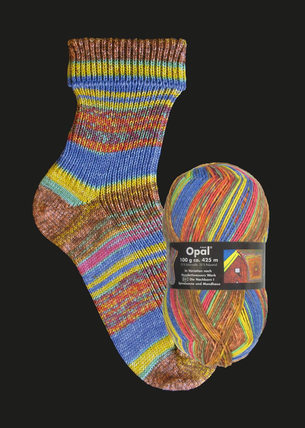 OPAL Hundertwasser 4-ply: 2100 Die Nachbarn