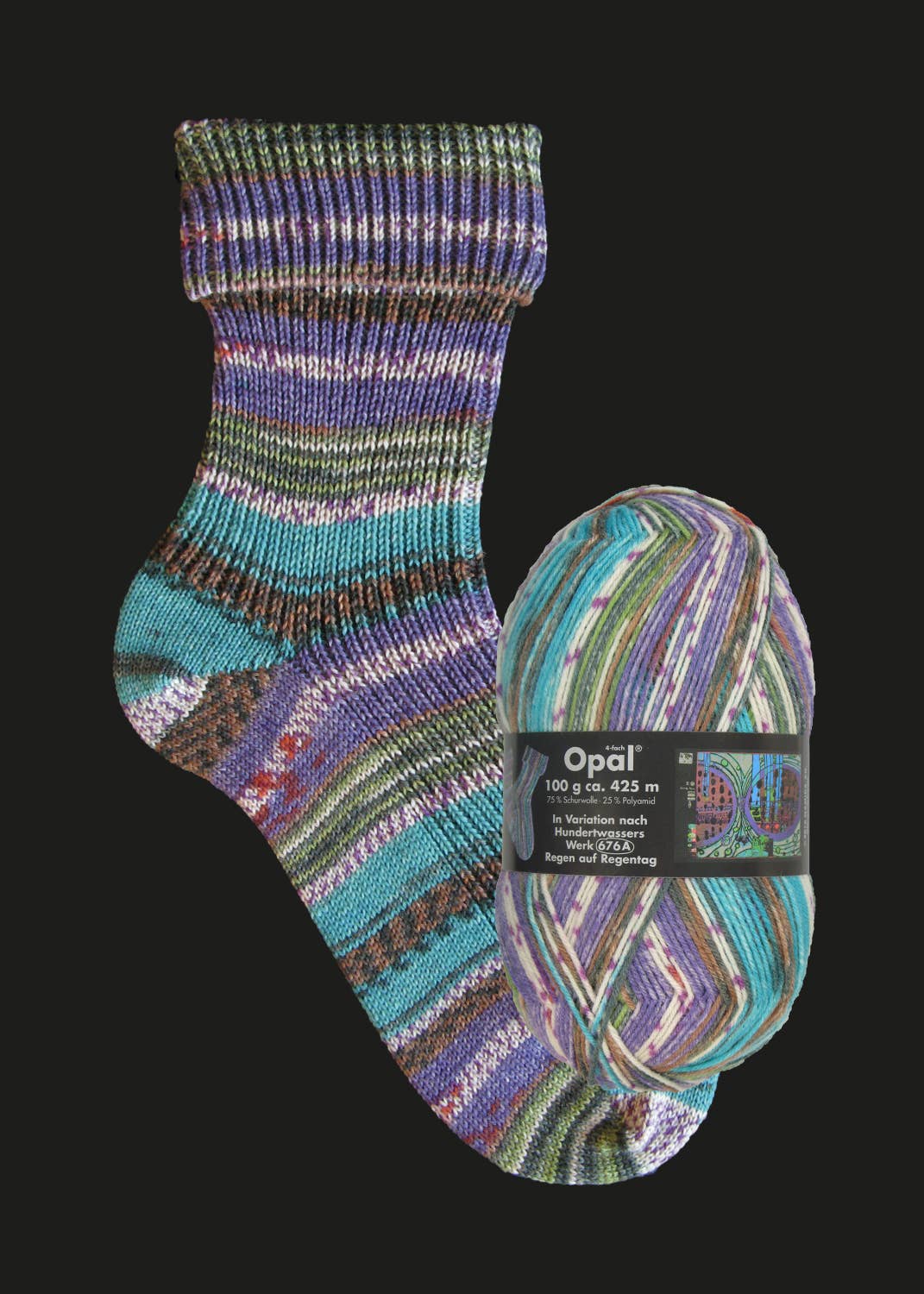 OPAL Hundertwasser 4-ply - 2106 Regen auf Regentag