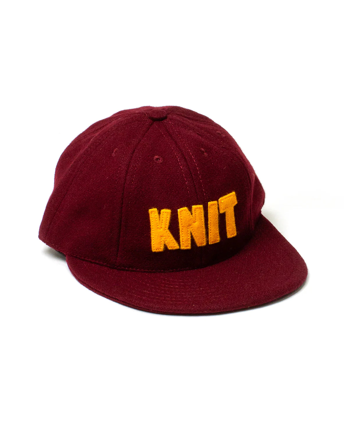 KNIT Vintage Wool Cap - Burgundy