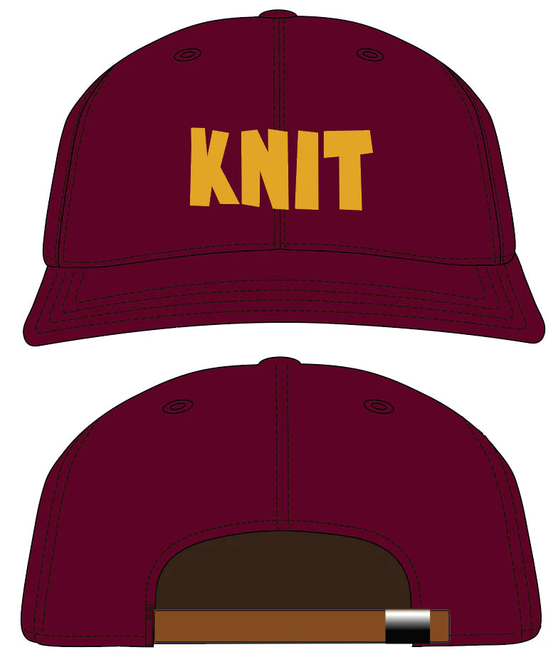 KNIT Vintage Wool Cap - Burgundy