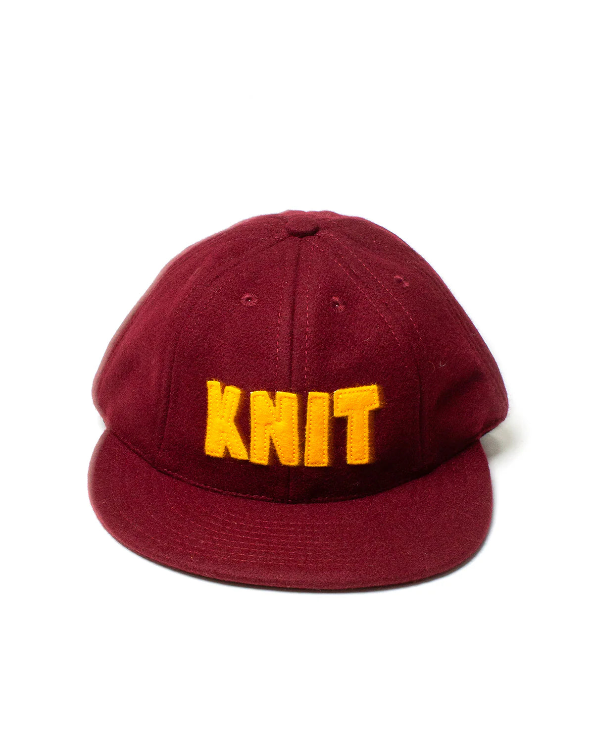 KNIT Vintage Wool Cap - Burgundy
