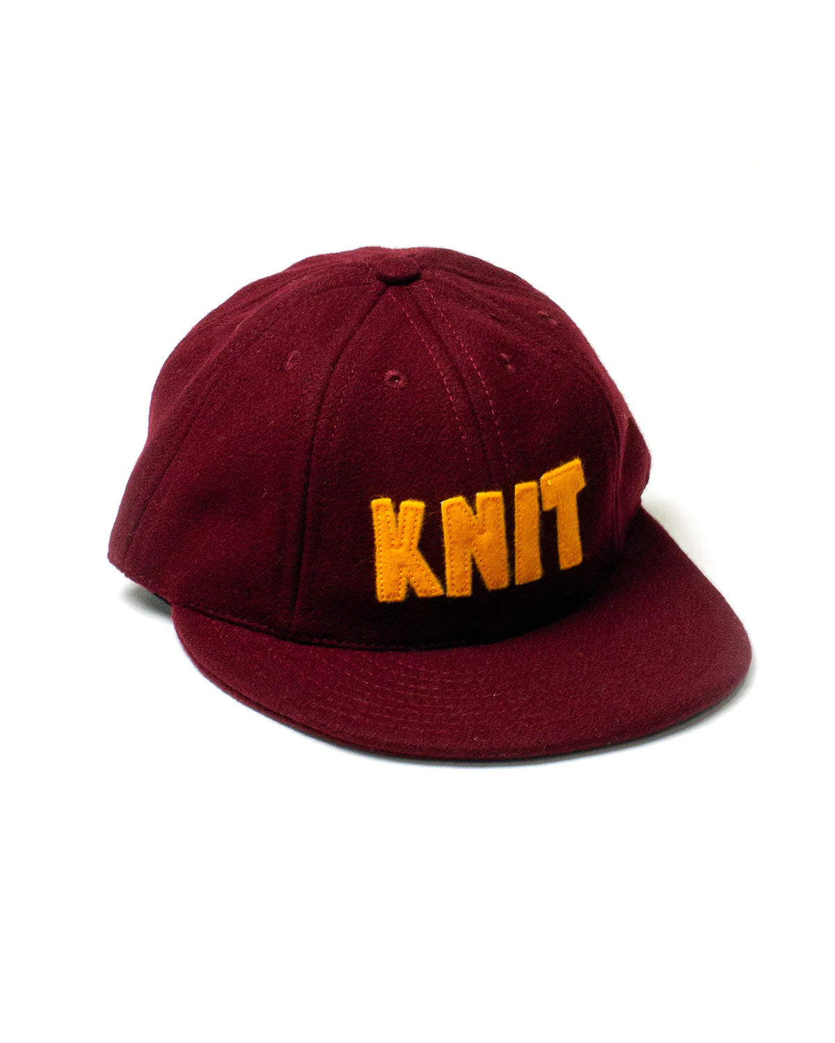KNIT Vintage Wool Cap - Burgundy