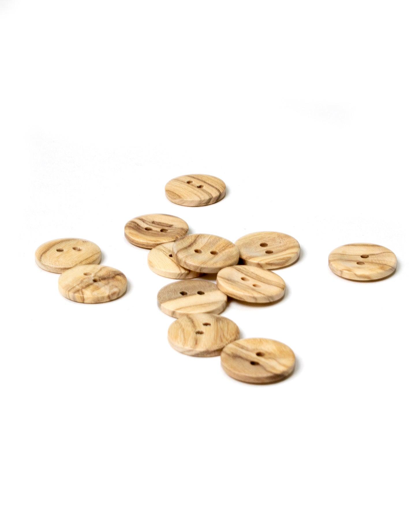 Two Hole Olive Wood Buttons 18mm