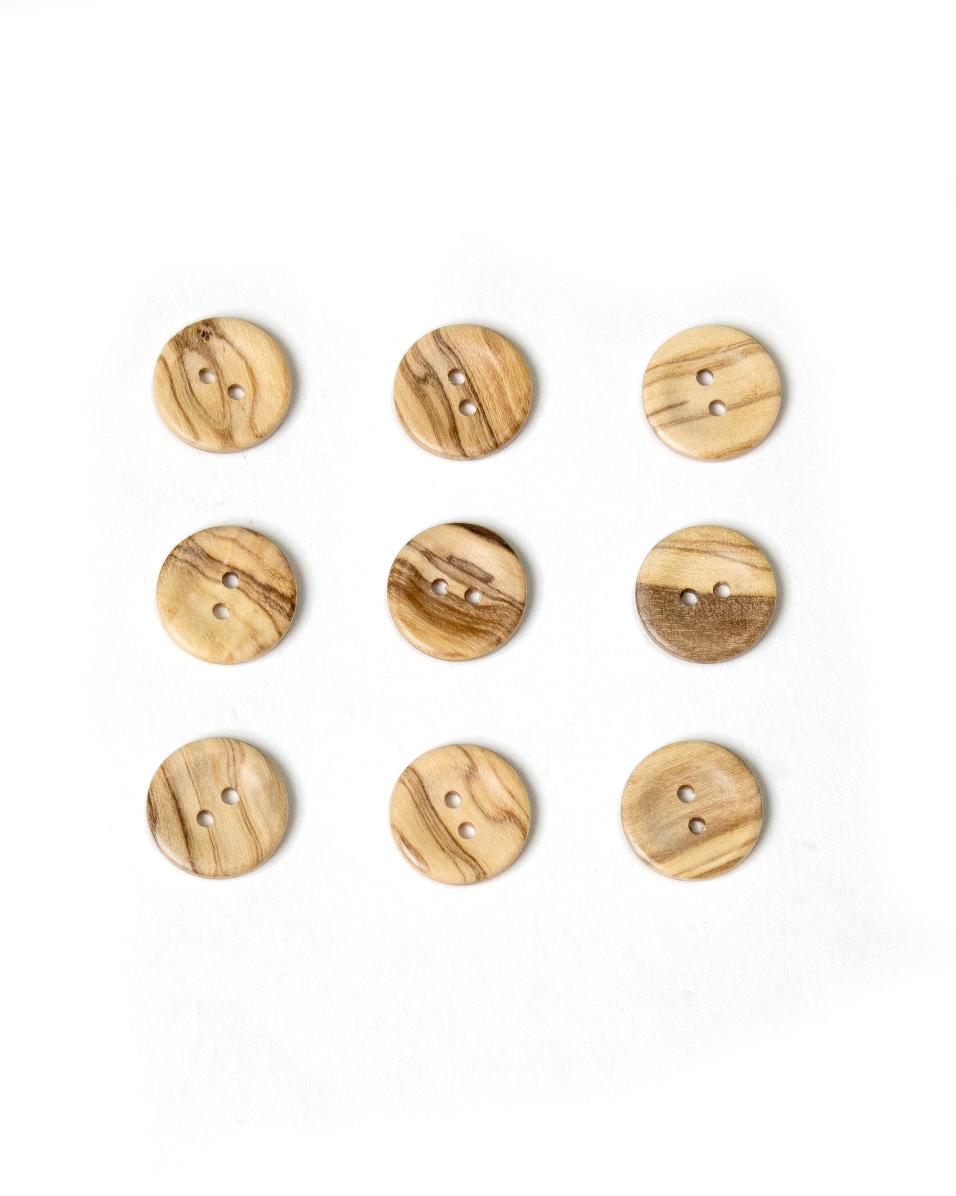 Two Hole Olive Wood Buttons 18mm