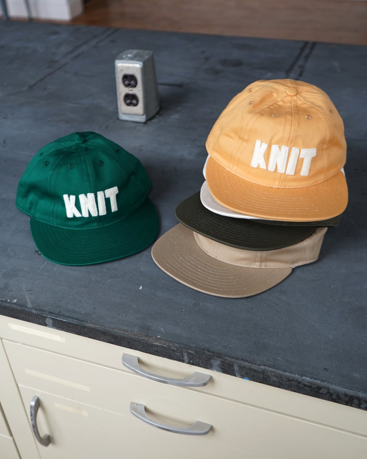 KNIT Cotton Twill Dad Cap - Green