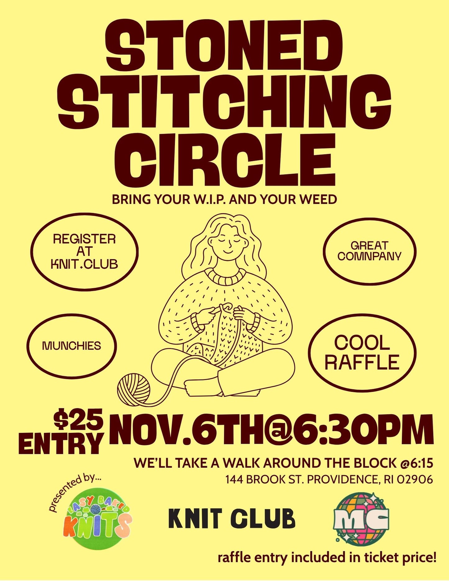 Stoned Stitching Circle