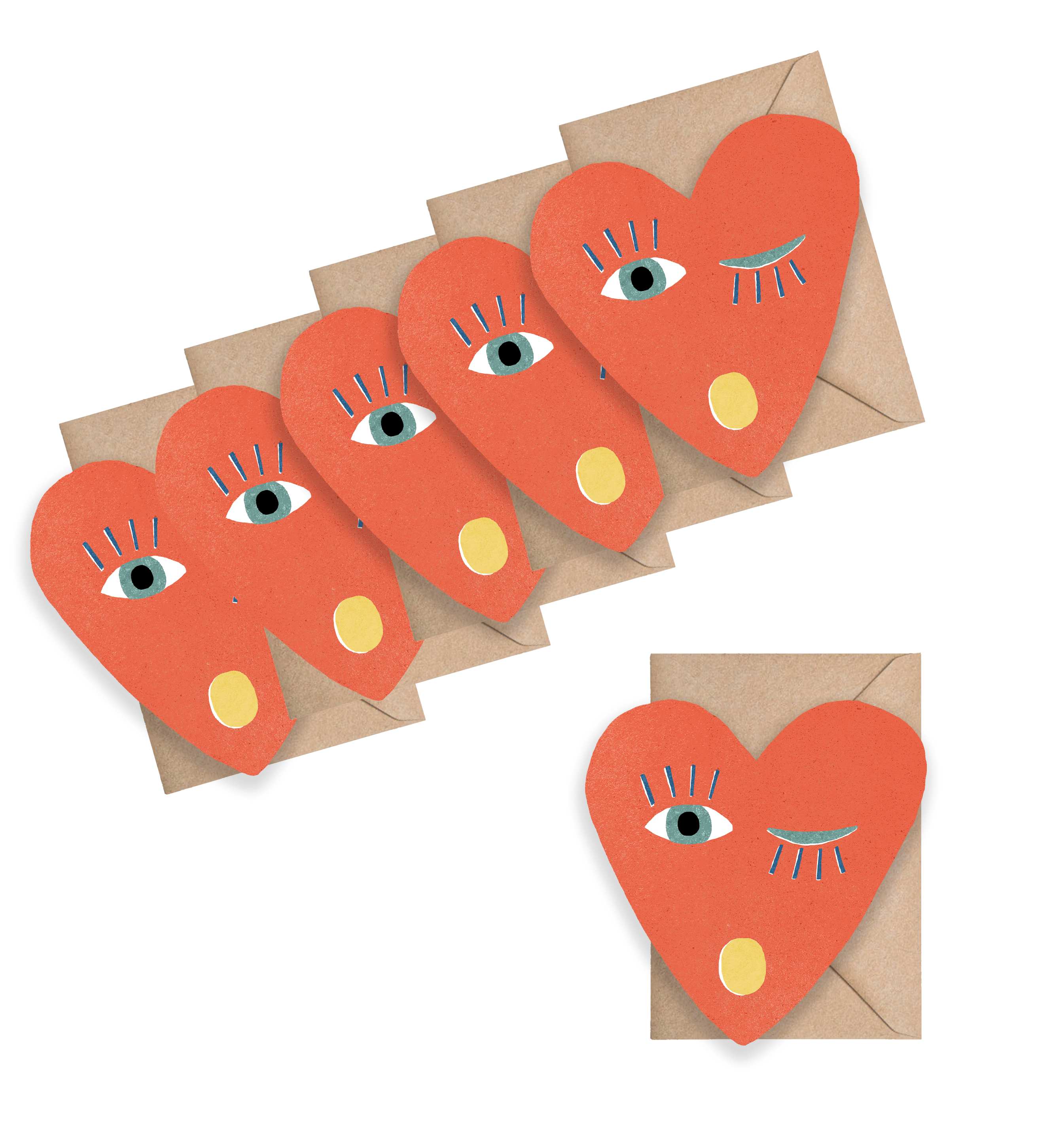Heart Blink Mini Cards