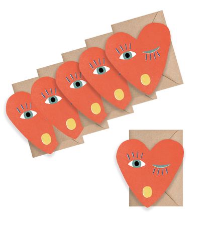 Heart Blink Mini Cards - box of 6