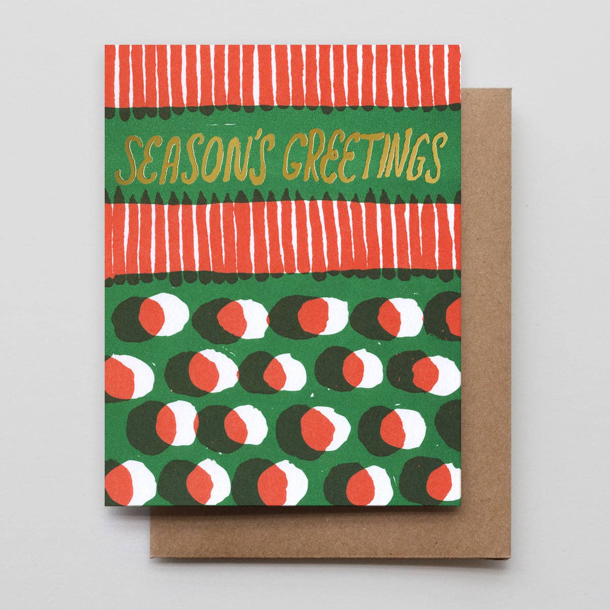 Season's Greetings Offset Dots Card