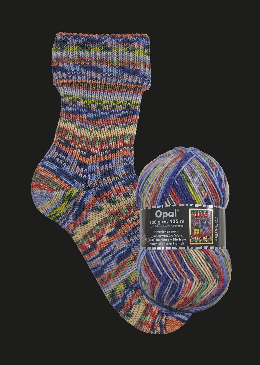 OPAL Hundertwasser 4-ply: 3204 Hainburg - Die Freie Natur ist unsere Freiheit