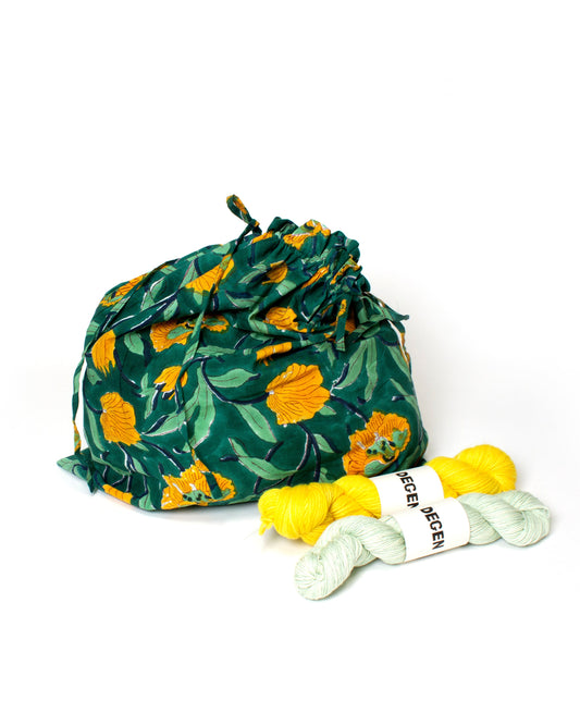 Block Printed Project Bag