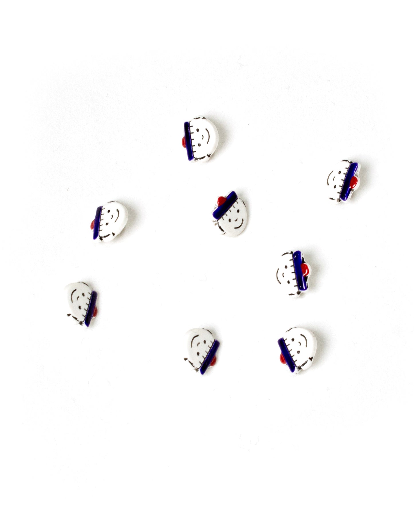 Sailor Faces with Pom Pom Buttons 12mm