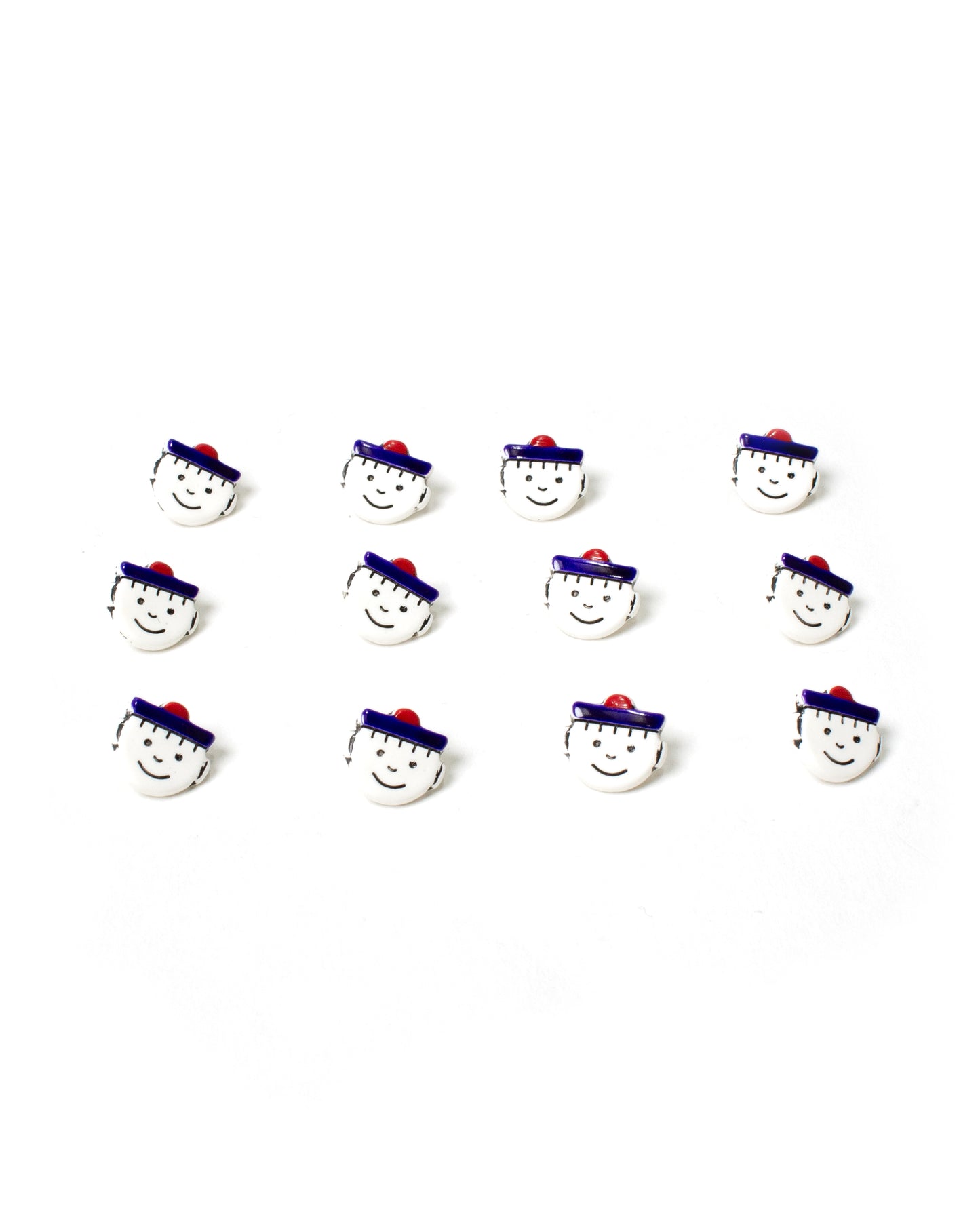 Sailor Faces with Pom Pom Buttons 12mm