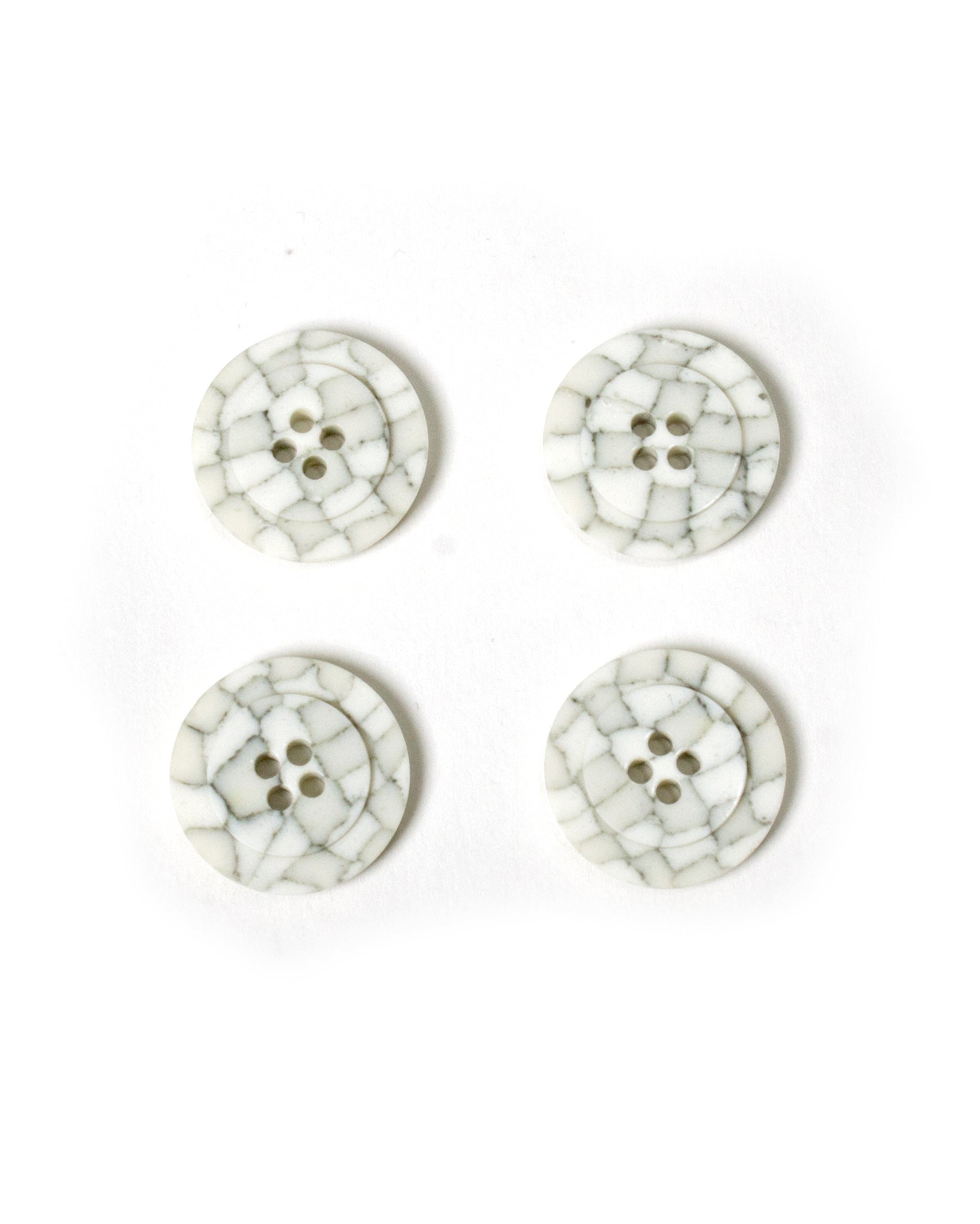 Mosaic White and Grey Buttons 22mm