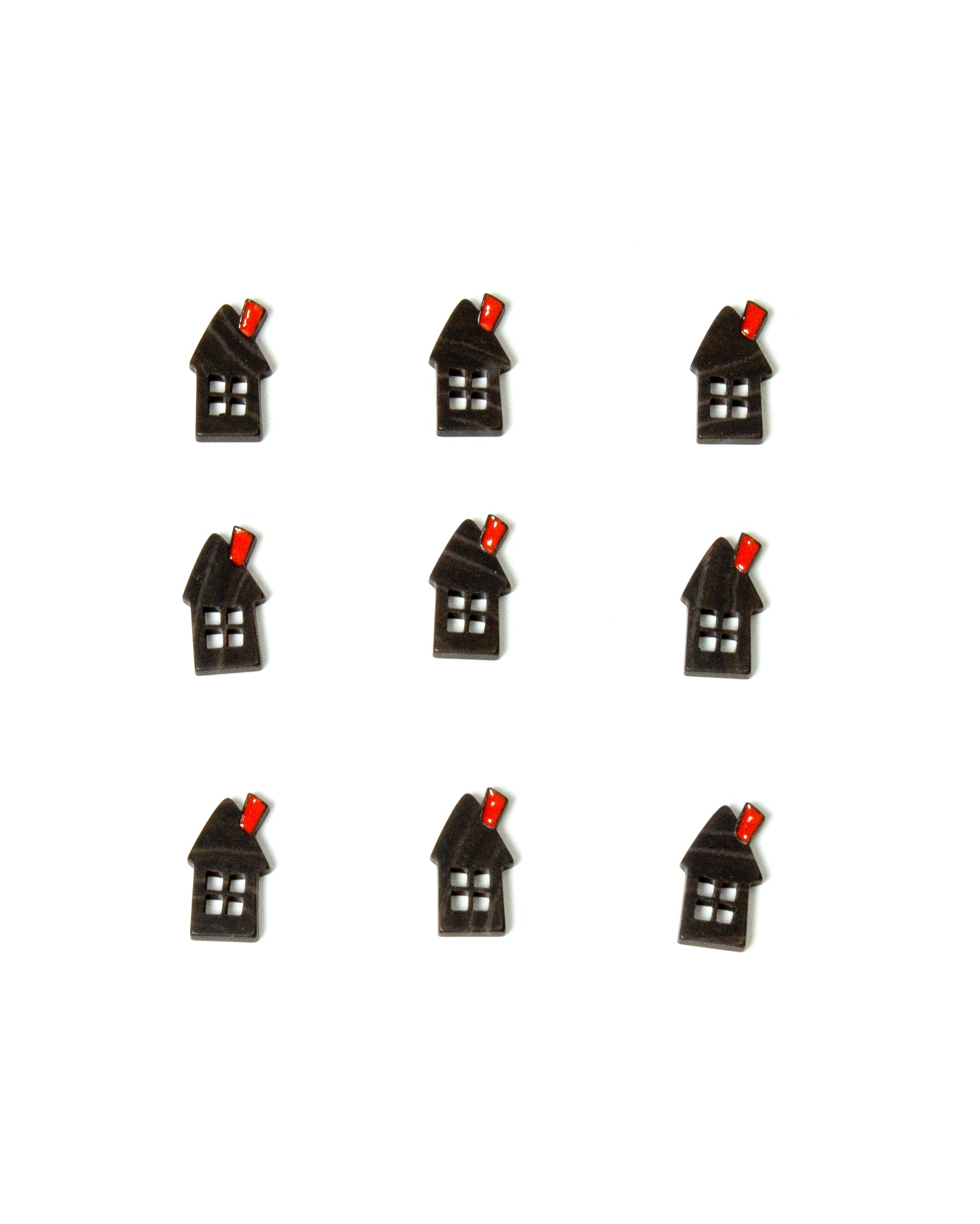 Houses with Orange Chimneys 18mm x 10mm