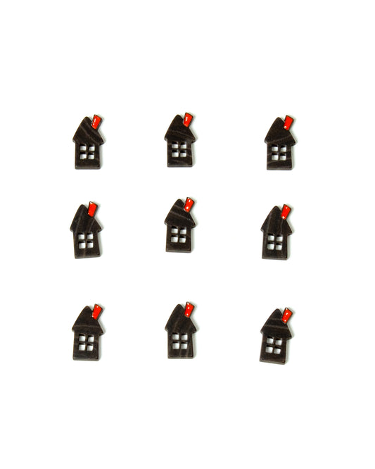 Houses with Orange Chimneys 18mm x 10mm