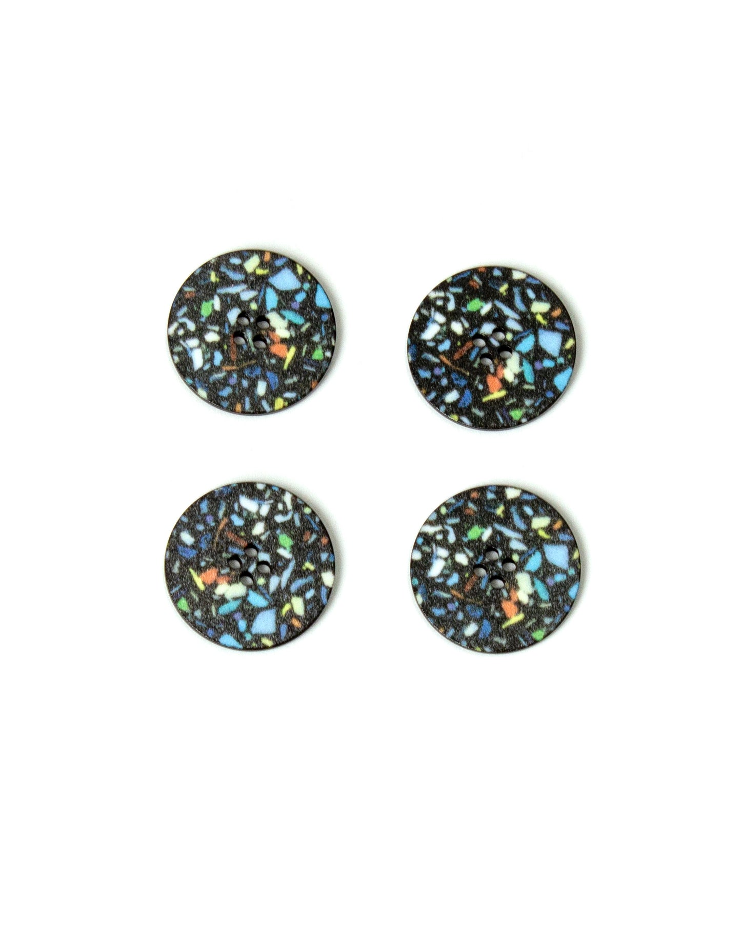 Black Terrazzo Buttons 22mm