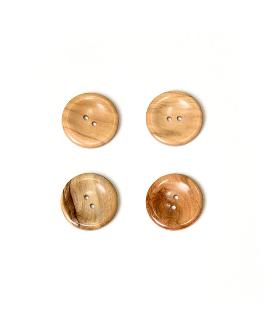 Two Hole Olive Wood Buttons 27mm