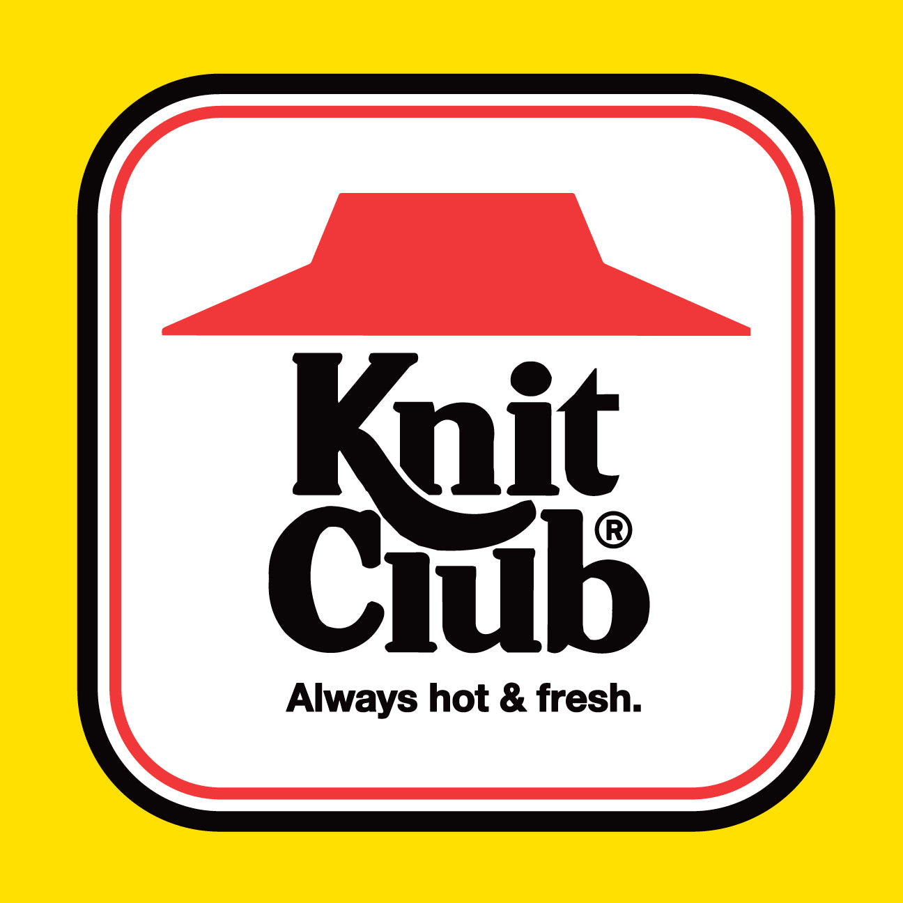 Knit Hut Sticker