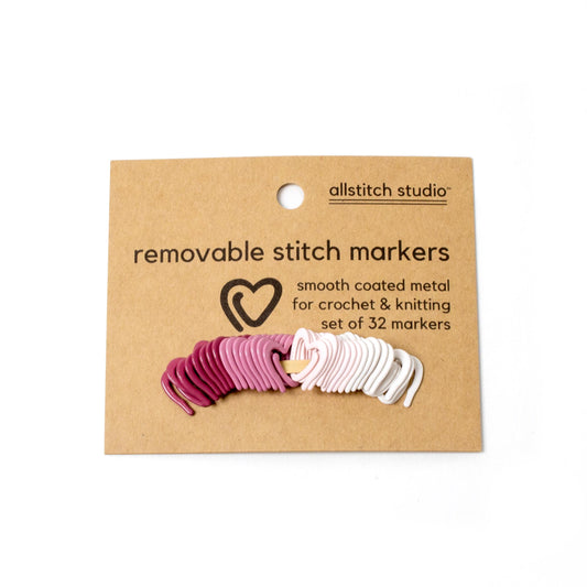 Stitch Markers - Hearts - Pink Tones