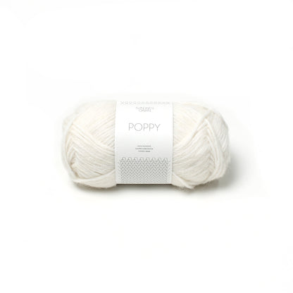 Sandes Garn - Poppy - 1002 White