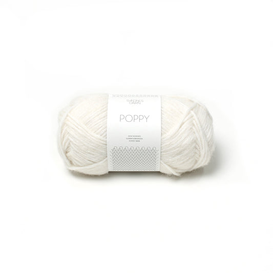 Sandes Garn - Poppy - 1002 White