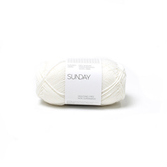 Sandes Garn - Sunday - 1001 White