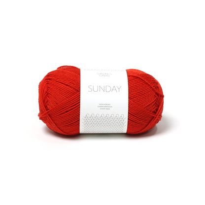 Sandes Garn - Sunday - 4018 Scarlet Red