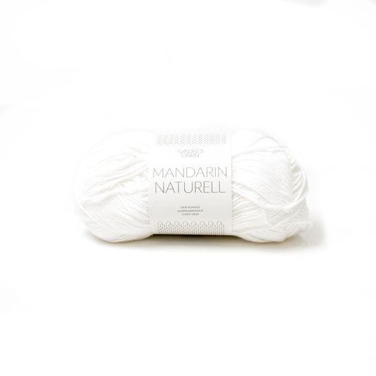 Sandes Garn - Mandarin Naturell - 1001 Bright White