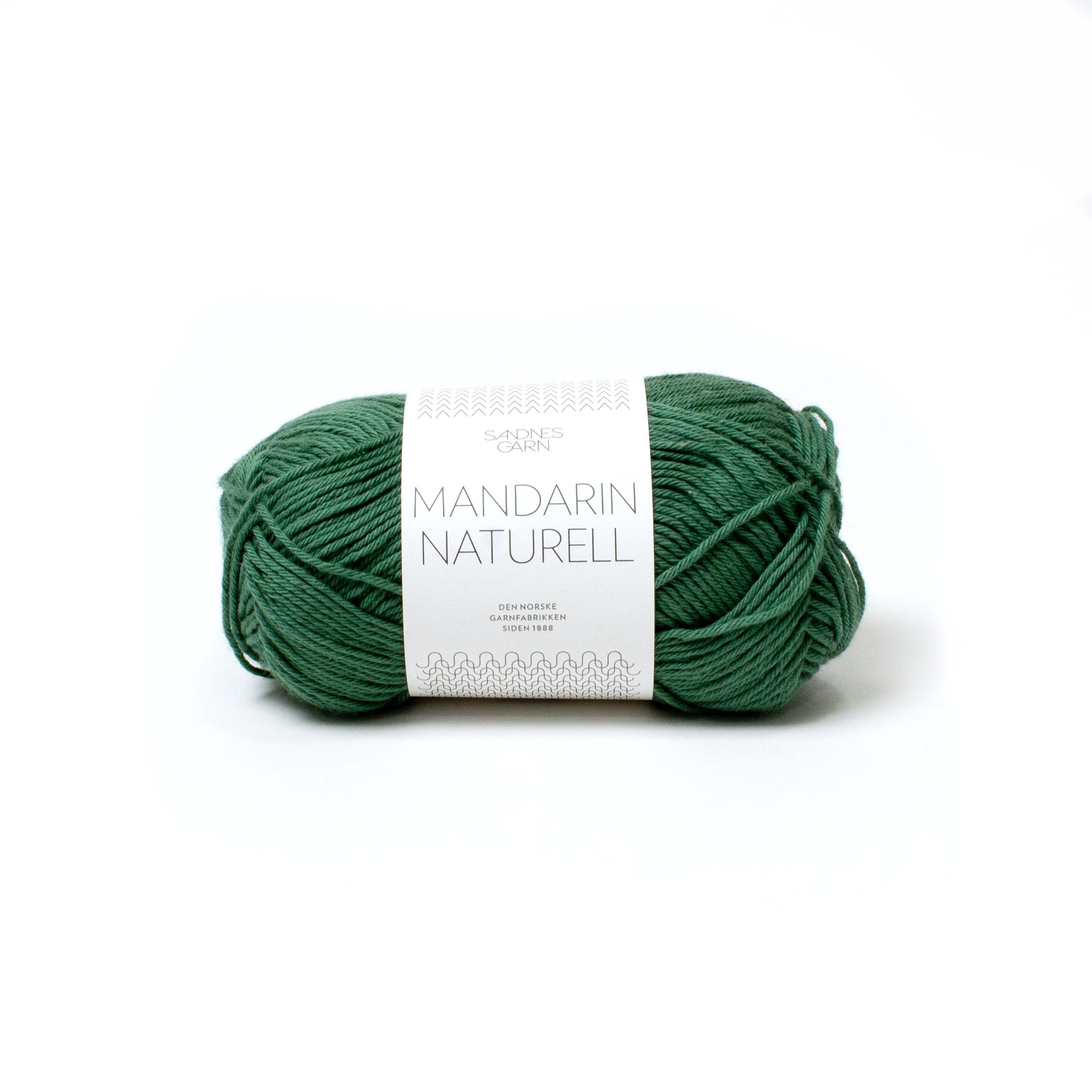 Sandes Garn - Mandarin Naturell - 8052 Dark Green