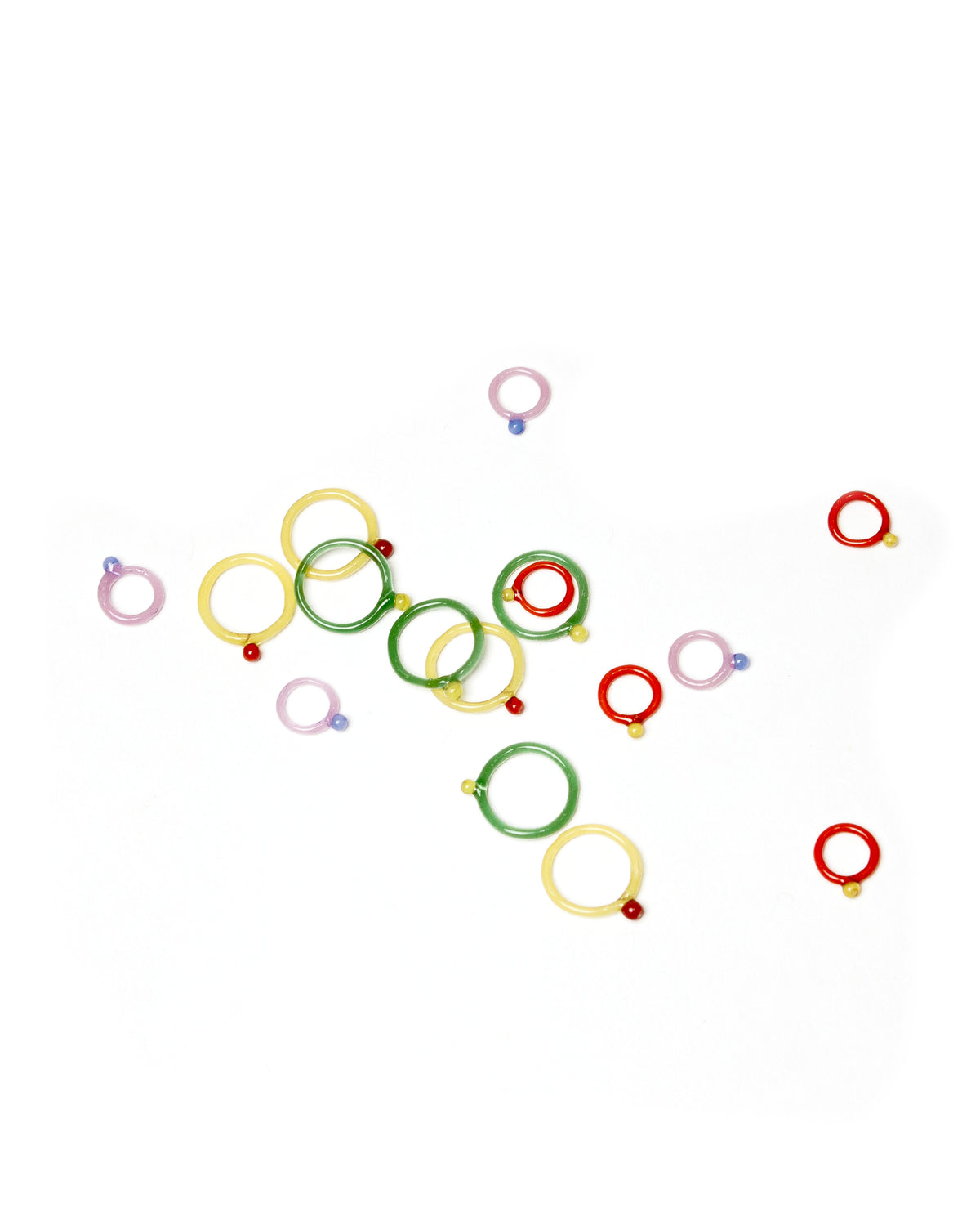 Fiber and Flame X DEGEN Glass Stitch Markers - Small