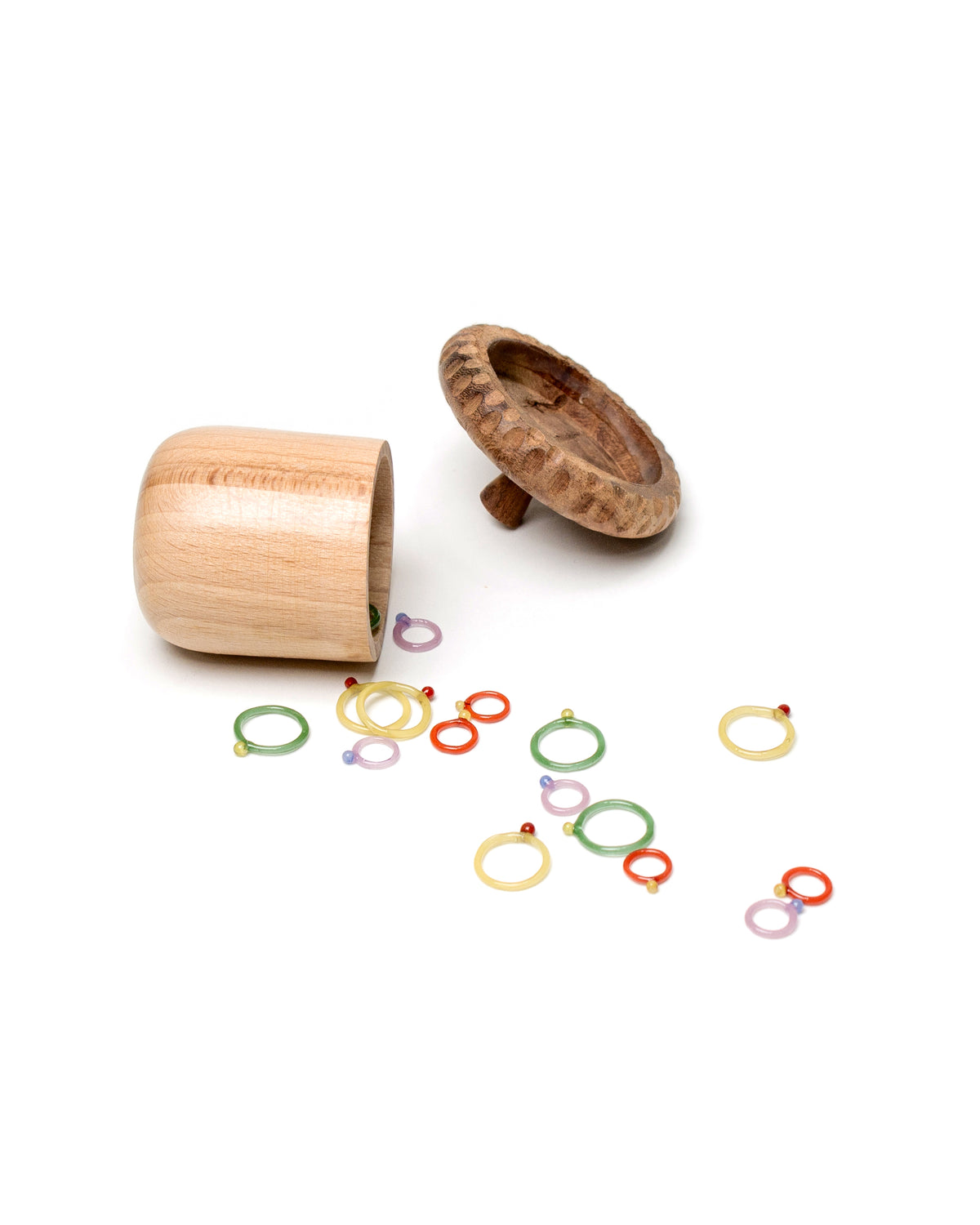 Fiber and Flame X DEGEN Glass Stitch Markers - Small