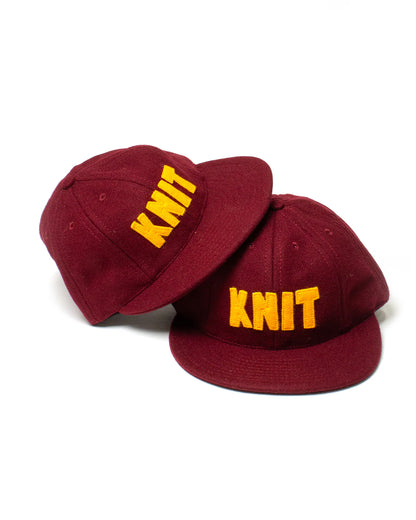 KNIT Vintage Wool Cap - Burgundy