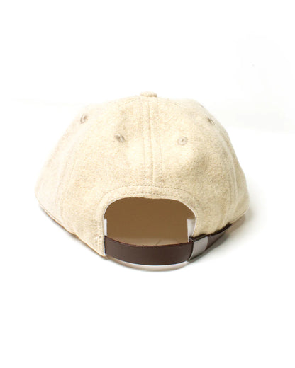 KNIT Vintage Wool Cap - Oatmeal + Orange