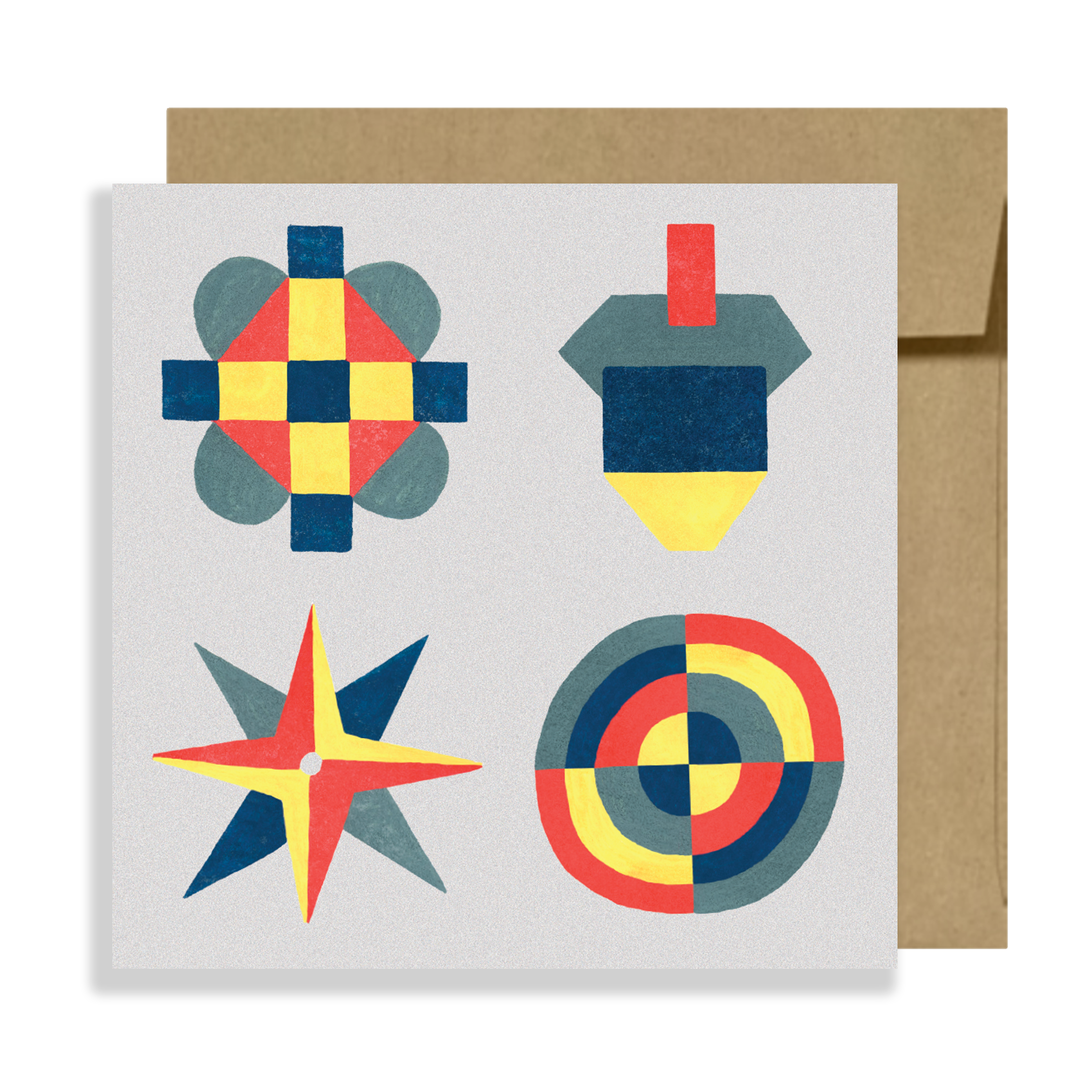 Acorn Card Quilted Card