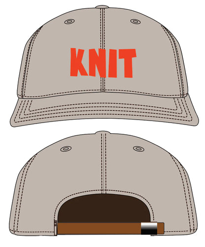 KNIT Vintage Wool Cap - Oatmeal + Orange