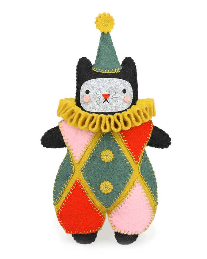 Harlequin Cat Felt Doll Class