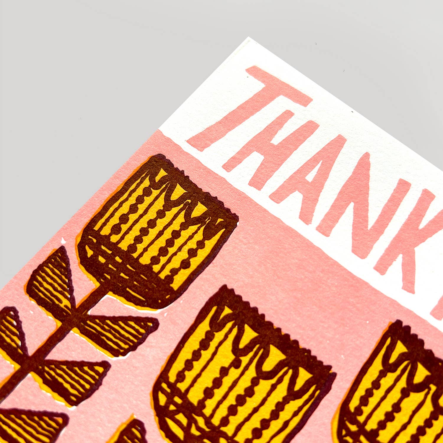 Thank You Folk Flowers Card