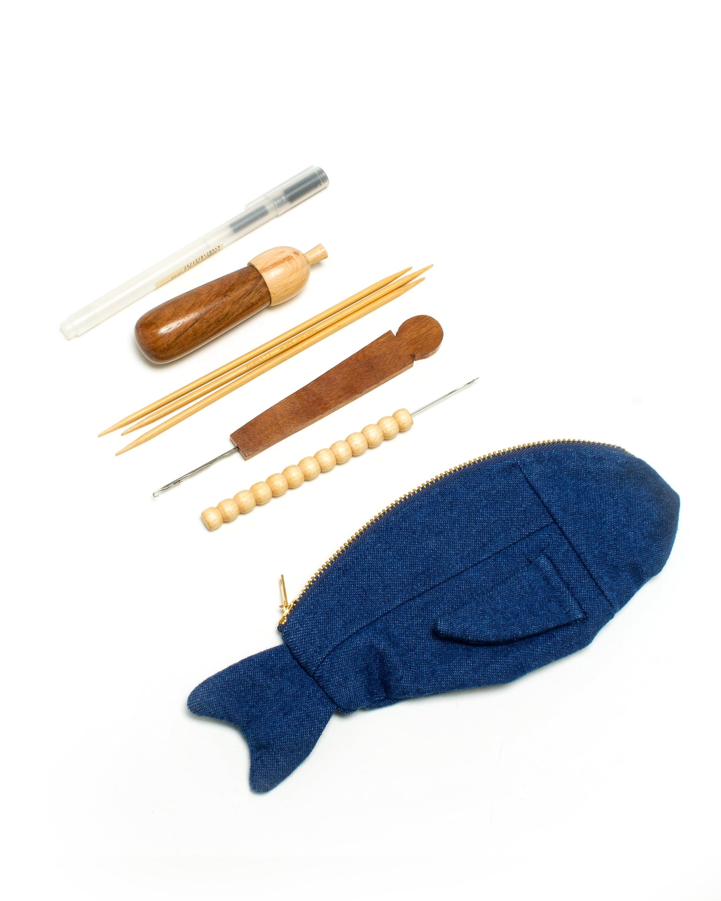 Denim Fish Pouch