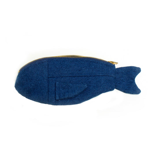 Denim Fish Pouch