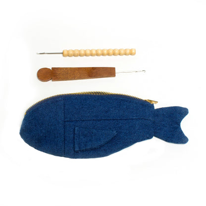 Denim Fish Pouch