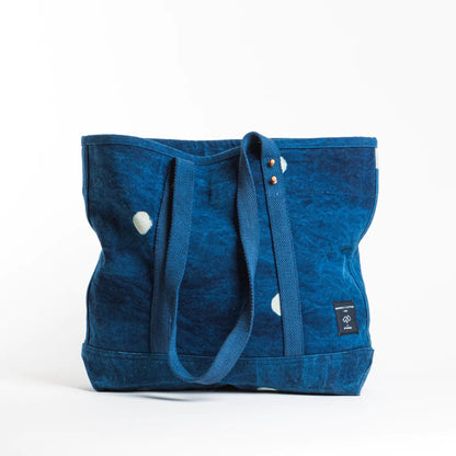 Small East West Tote- Indigo Moon